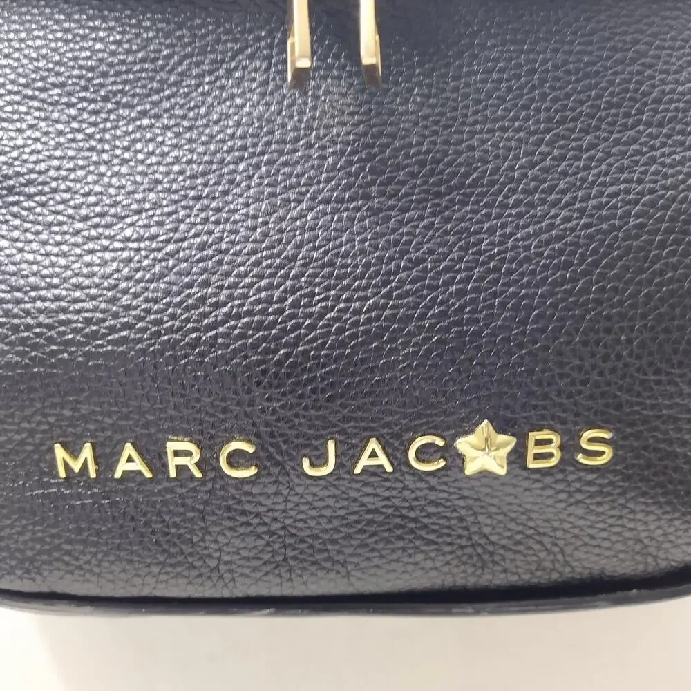Marc Jacobs The Groove Black Pebbled Leather Flap Closure Hobo Shoulder Bag